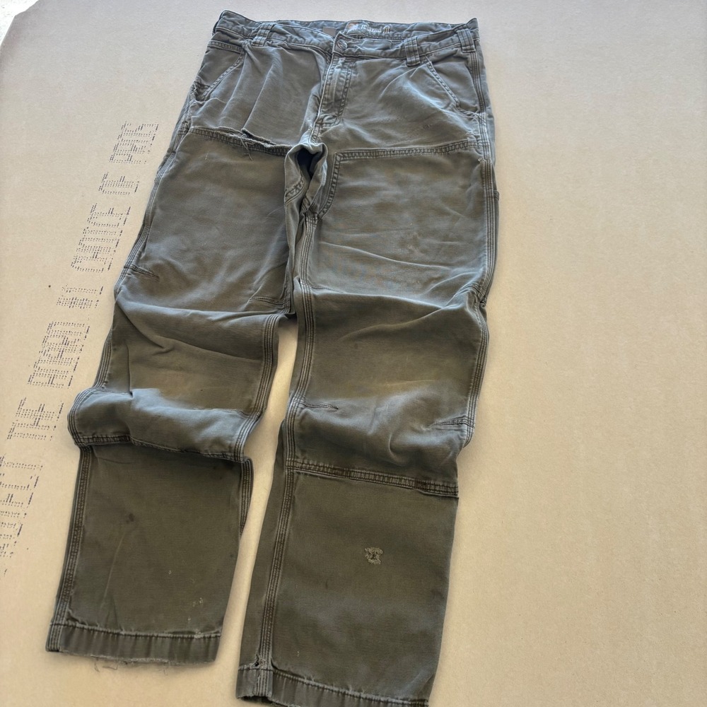 Vintage Carhartt Double‎ Knee Work Pants Moss Green